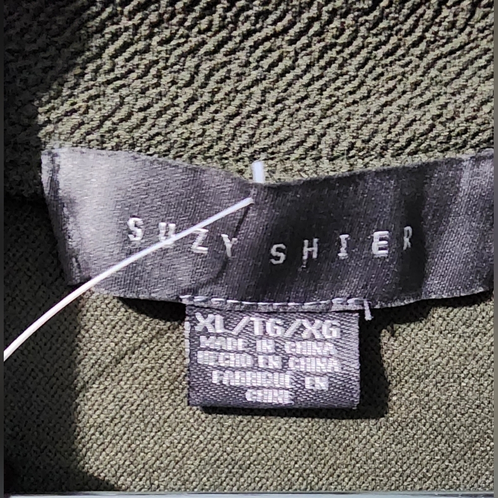🌷🧥NWT Womens Suzy Shier Army Green sweater size: XL - Picture 2 of 5